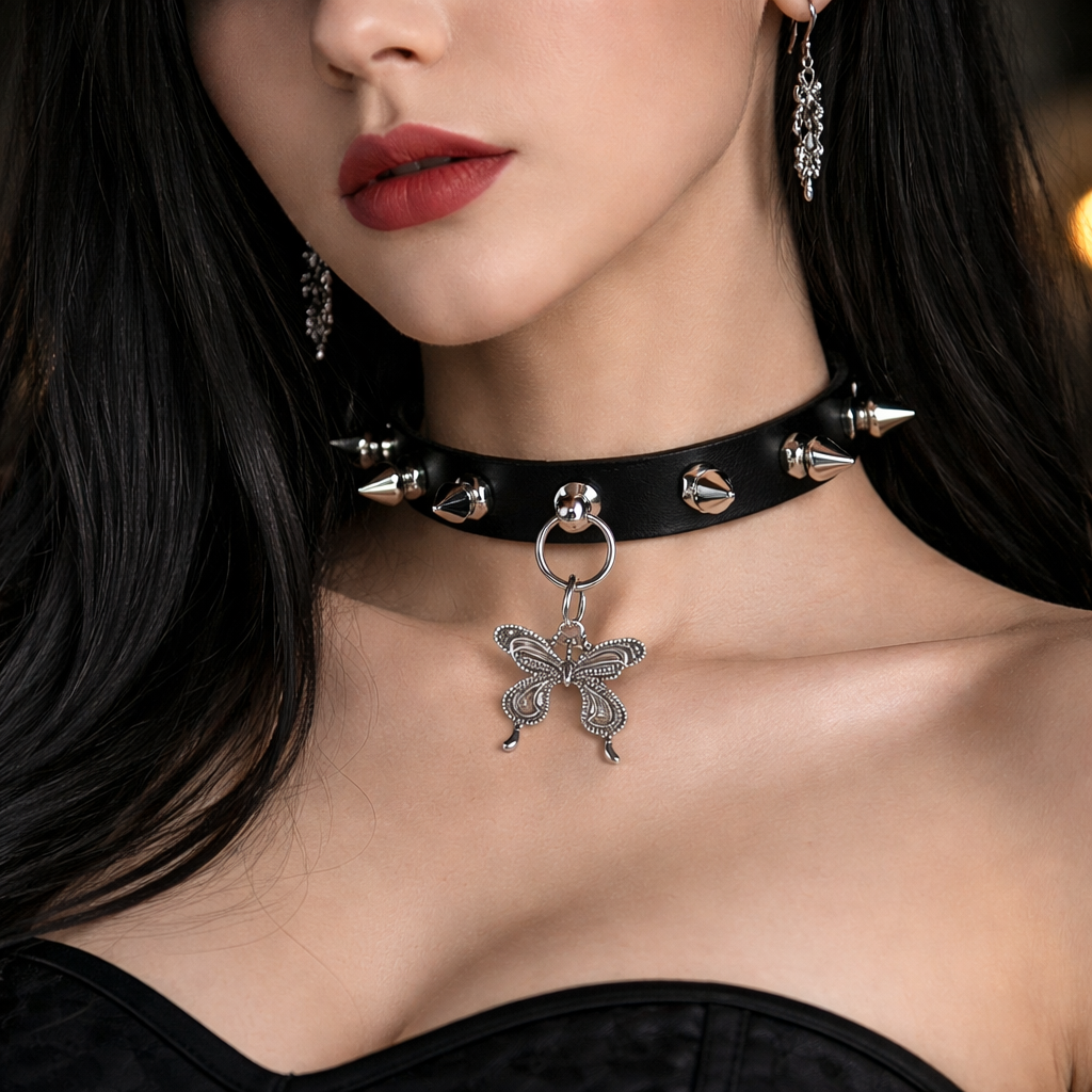 Choker Gotico Punk con Borchie